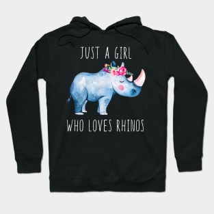 Just A Girl Who Loves Rhinos Hoodie